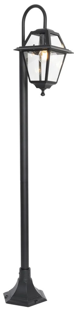 Candeeiro de exterior clássico preto 135 cm IP44 - Berta