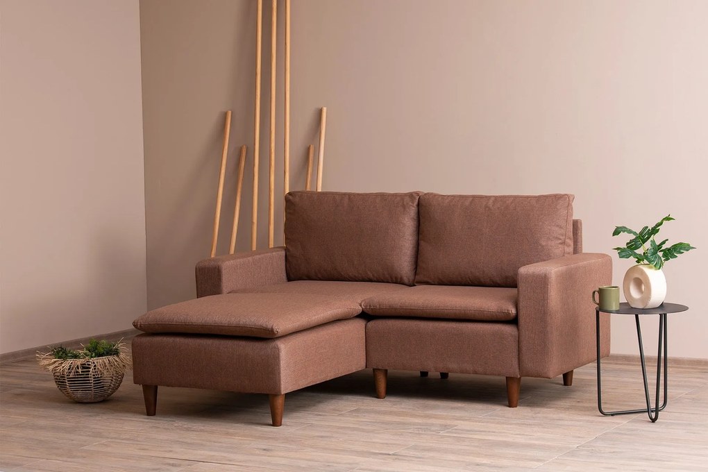 Sofá de Canto Lungo – Castanho Claro – 180 cm