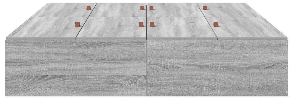 Estrutura de Cama de Armazenamento vidaXL Cinza Sonoma 140x200 cm