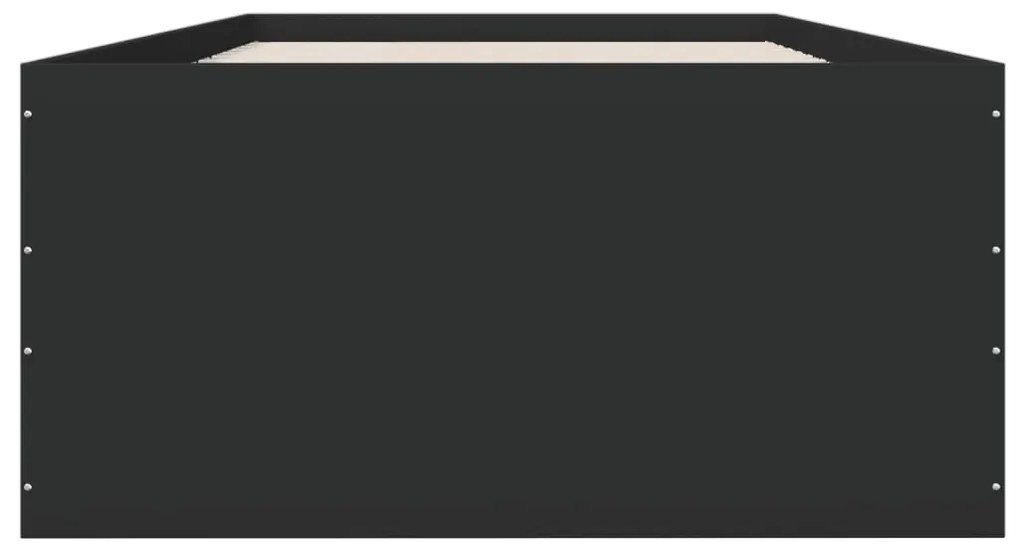 Estrutura de cama 90x200 cm derivados de madeira preto