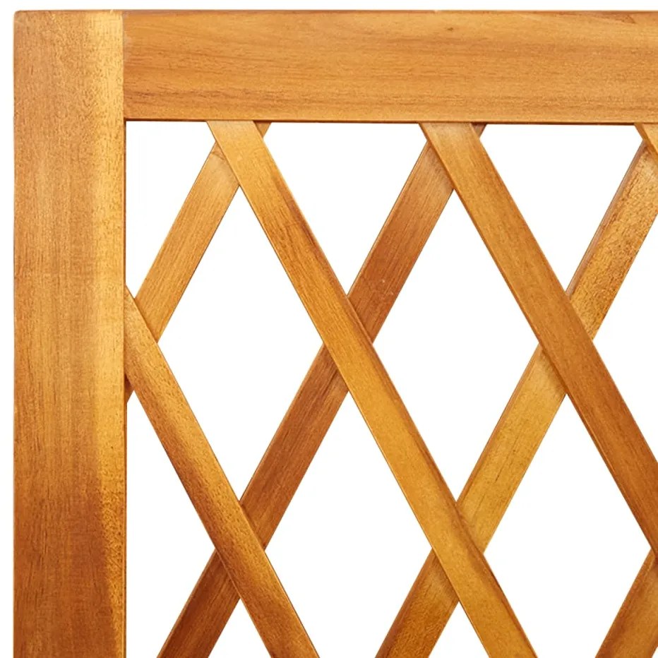 Vaso/floreira c/ treliça 55x29,5x132cm madeira de acácia maciça