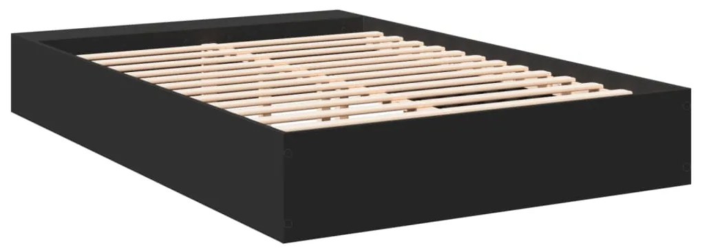 Estrutura de cama 150x200 cm derivados de madeira preto