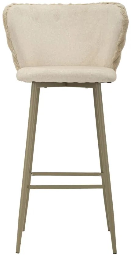 CONJUNTO DE 2 BANCOS DE BAR ALASKA CREME 55X58X106 CM (ALTURA DO ASSENTO CM 77)