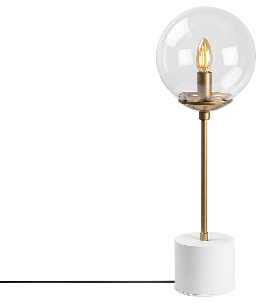 Candeeiro de Mesa Globo – Branco – 20 x 20 x 57 cm