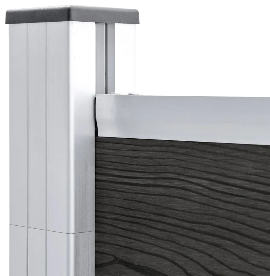 Painel de vedação para jardim 180x105 cm WPC cinzento