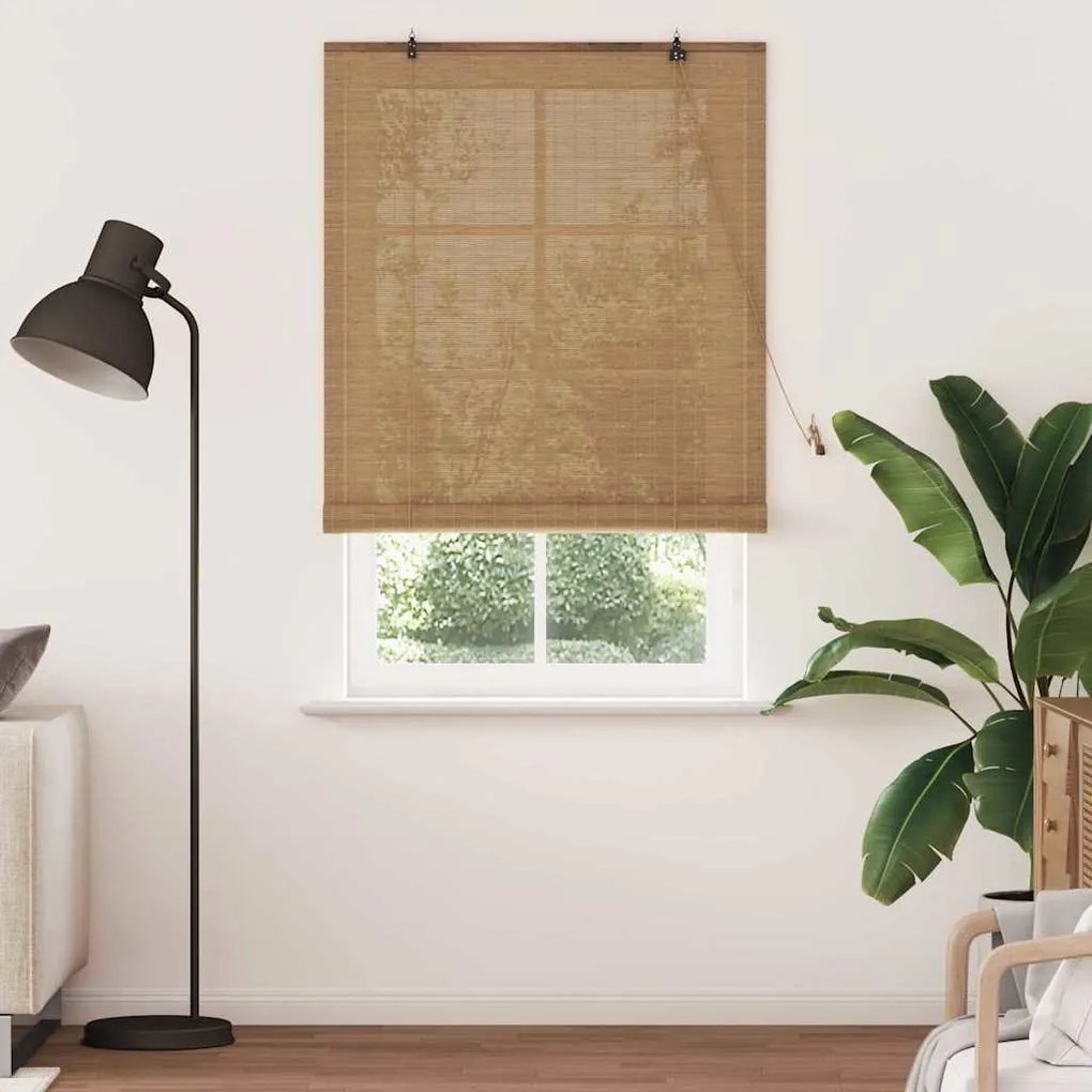 Persianas e Sombras de Janela Marrom Claro 110 x 220 cm Bambu