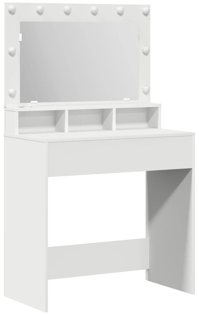 mesa de maquilhagem vidaXL com luzes LED brancas 79x41x135 cm