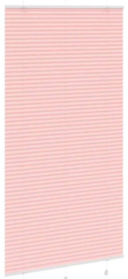 Rosa Plissada Cega 105x200 cm Largura Tecido 104,4cm Poliéster
