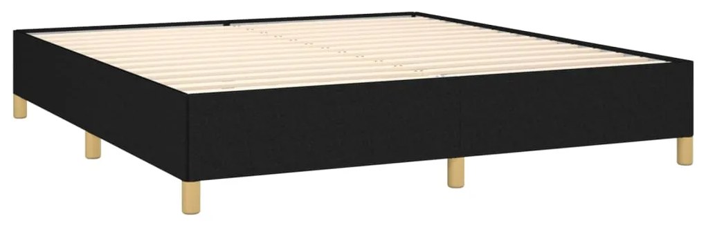 Estrutura de cama sem colchão 160x200 cm tecido preto