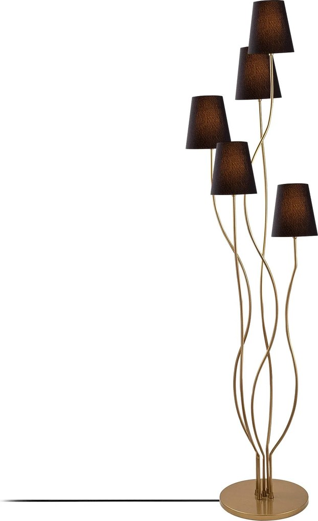 Candeeiro de Pé Bonibon – Ouro e Preto – 44 x 44 x 160 cm