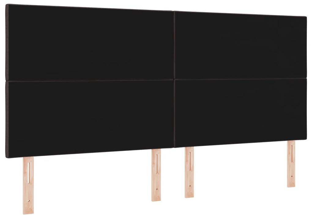 Cabeceira Design de Blocos de Diamante Castanho Escuro 200 cm Tecido