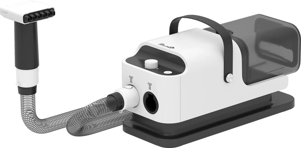Aspirador-Secador para Cães, 37,6 x 17,5 x 18,5 cm, Função 5 em 1, Branco