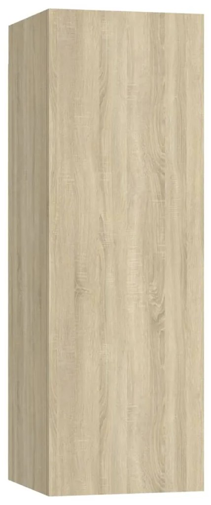 4pcs conjunto móveis de TV derivados de madeira carvalho sonoma