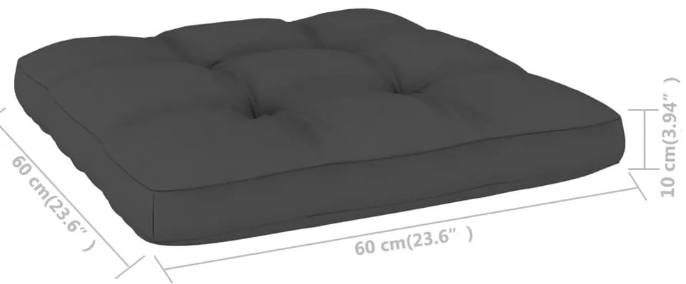 3 pcs conjunto lounge de jardim com almofadões pinho impregnado