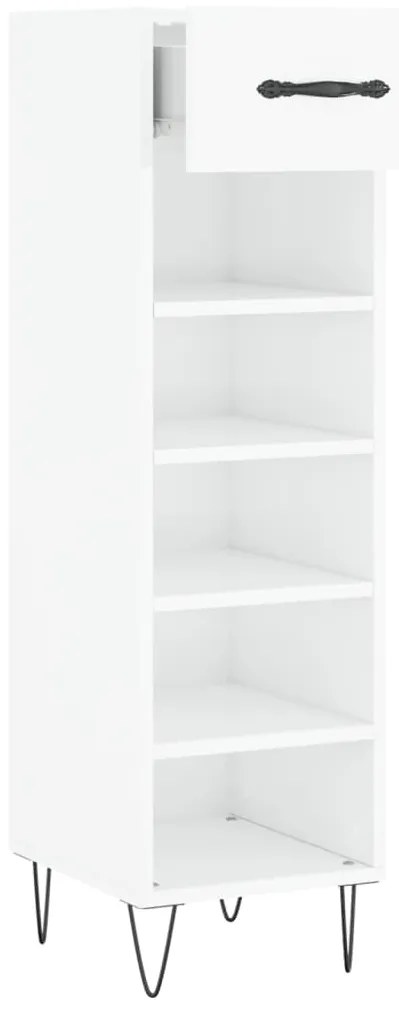 Sapateira 30x35x105 cm derivados de madeira branco brilhante