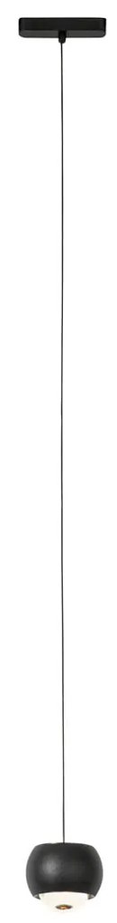 Candeeiro Pendente Moderno Preto para Sistema de Trilho Monofásico com LED Incluído - Magnetic Lance