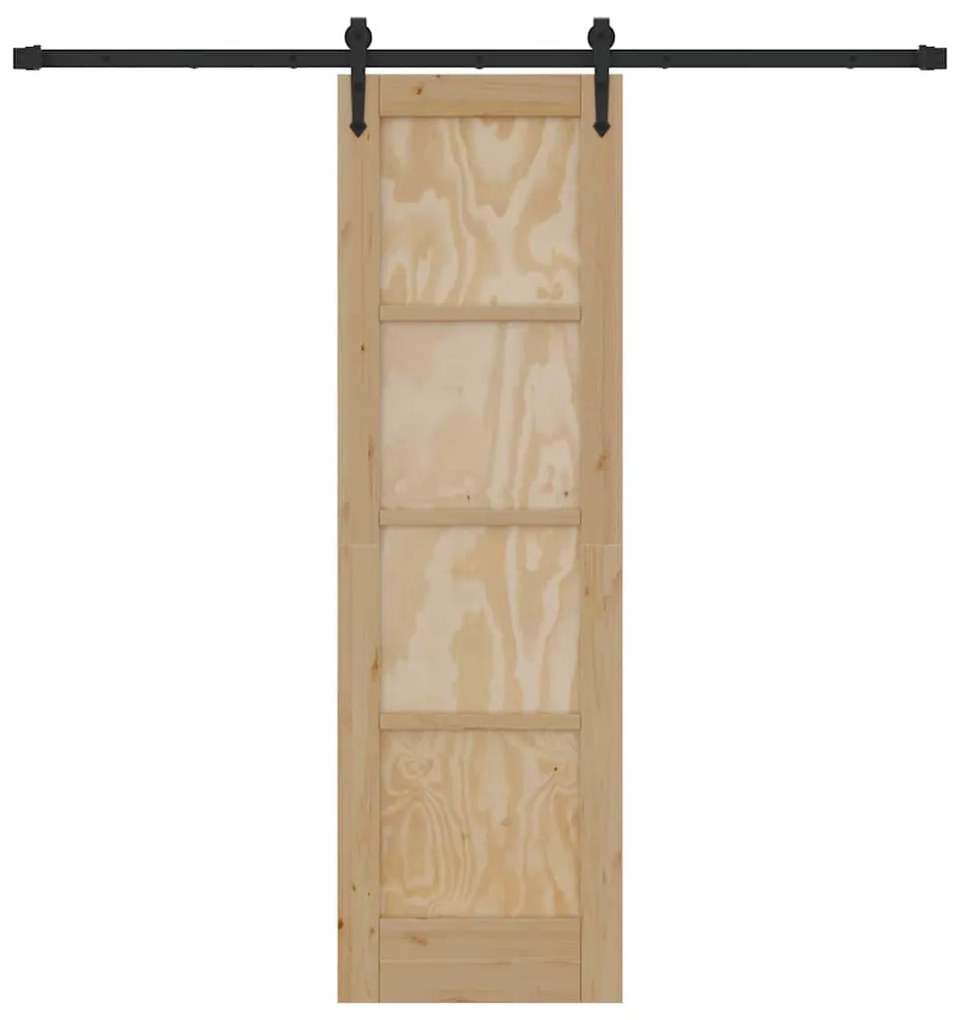 Porta Deslizante vidaXL com Conjunto de Hardware 61x198.5 cm Madeira S