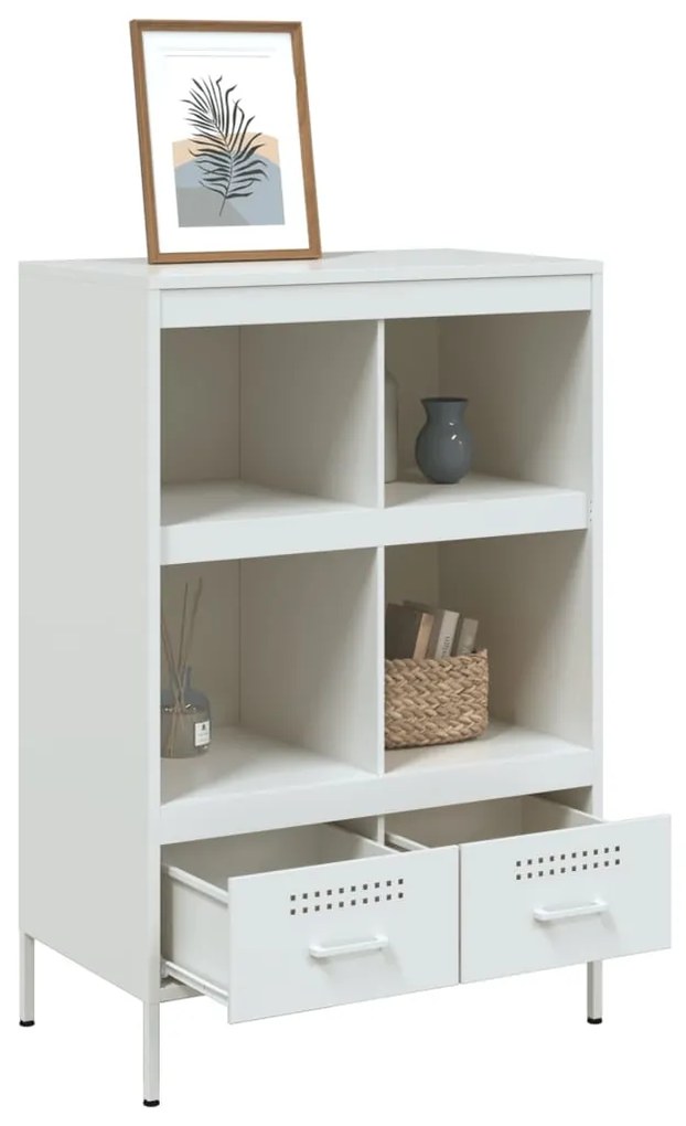 Móvel alto 68x39x101,5 cm aço branco