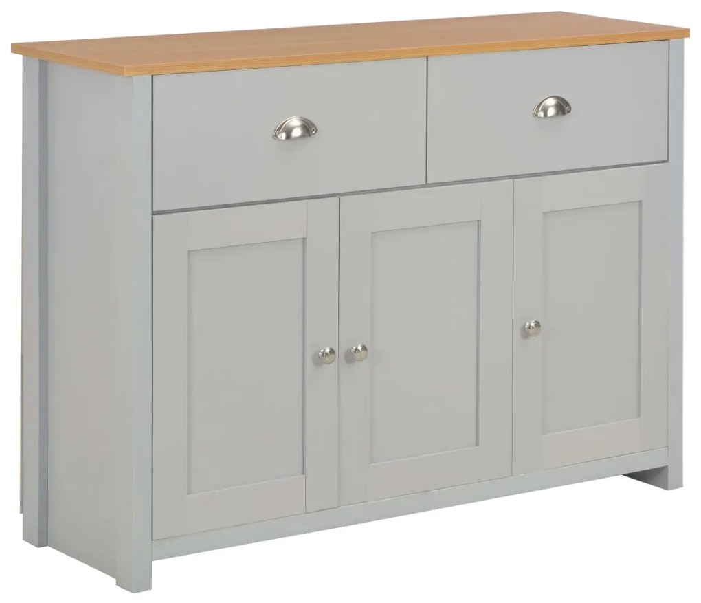 vidaXL Aparador 112x35x81 cm cinzento
