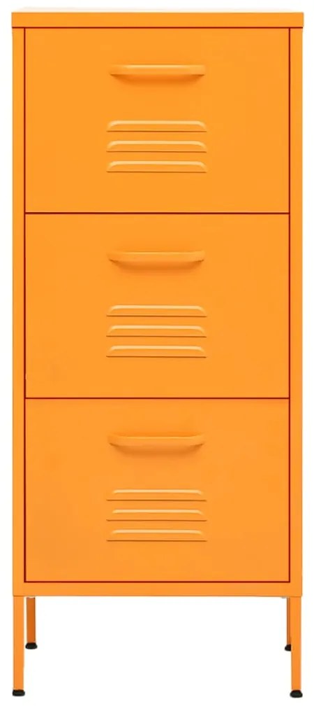 Armário de arrumação aço 42,5x35x101,5 cm amarelo mostarda