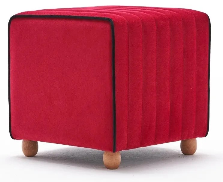 Pouffe Mona – Vermelho – 40x40x40 cm