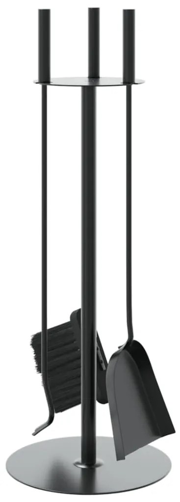 Conjunto de ferramentas para lareira 4 pcs 22x59 cm aço