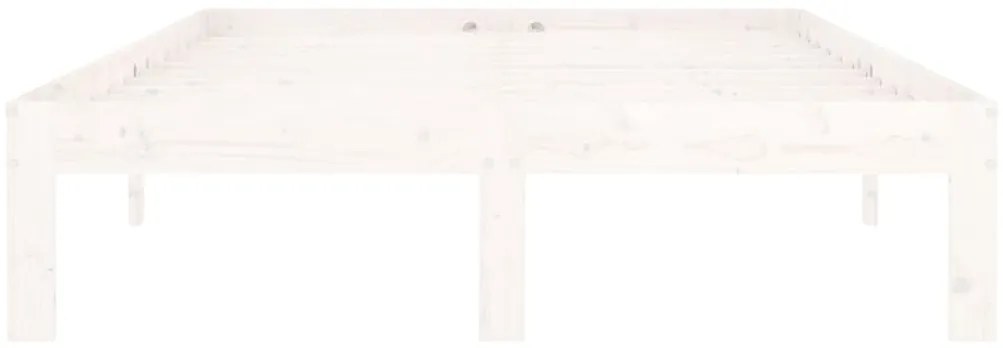 Estrutura de cama 120x200 cm pinho maciço branco