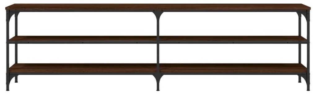Móvel TV 180x30x50cm derivados madeira/metal carvalho castanho