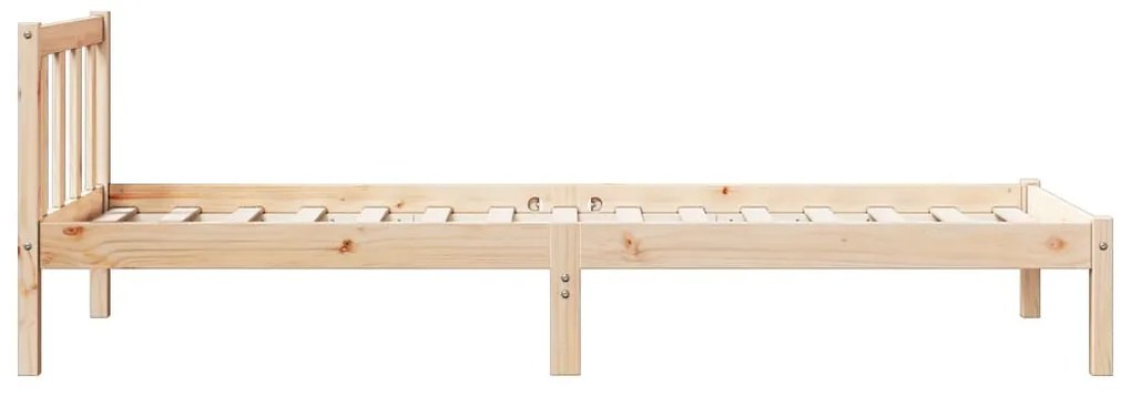 Cama extra longa sem colchão 80x210 cm madeira de pinho maciça