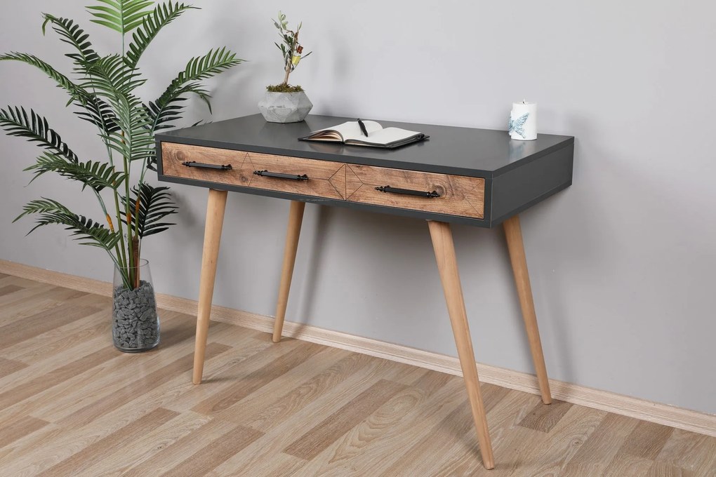 ****
Secretária Milano – Antracite Carvalho – 105x79x55 cm
**