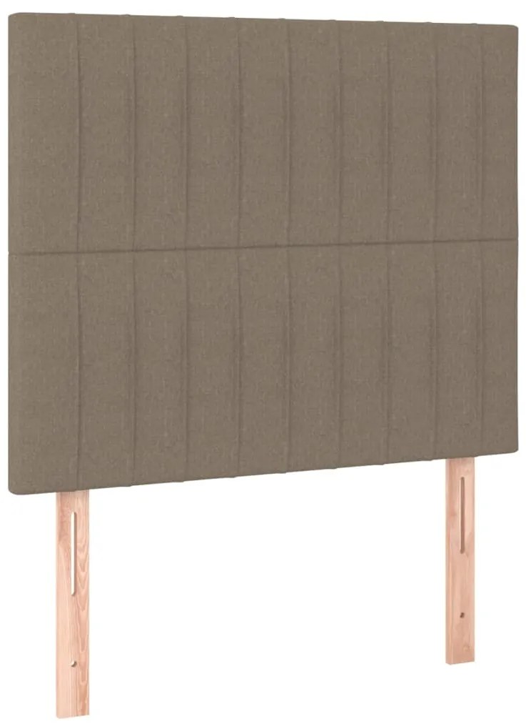 Cama com molas/colchão 90x190 cm tecido castanho-acinzentado