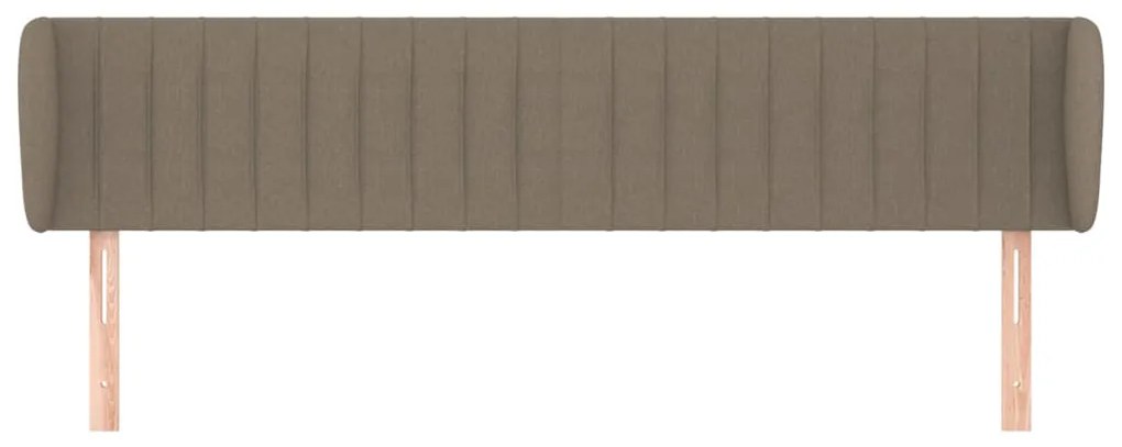Cabeceira cama abas tecido 163x23x78/88 cm cinzento-acastanhado