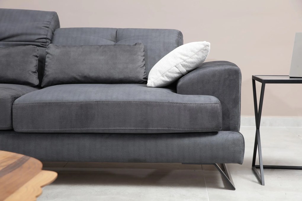 Sofá de 2 Lugares Frido – Antracite – 185x92x79 cm