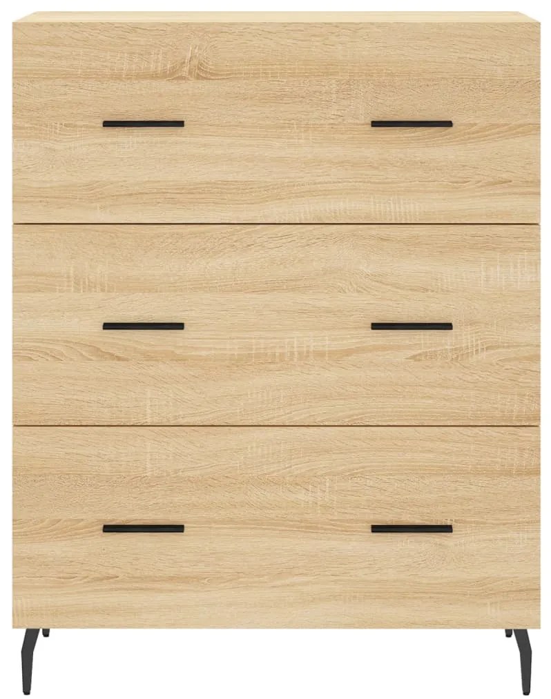 Armário alto 69,5x34x180 cm derivados de madeira cor sonoma