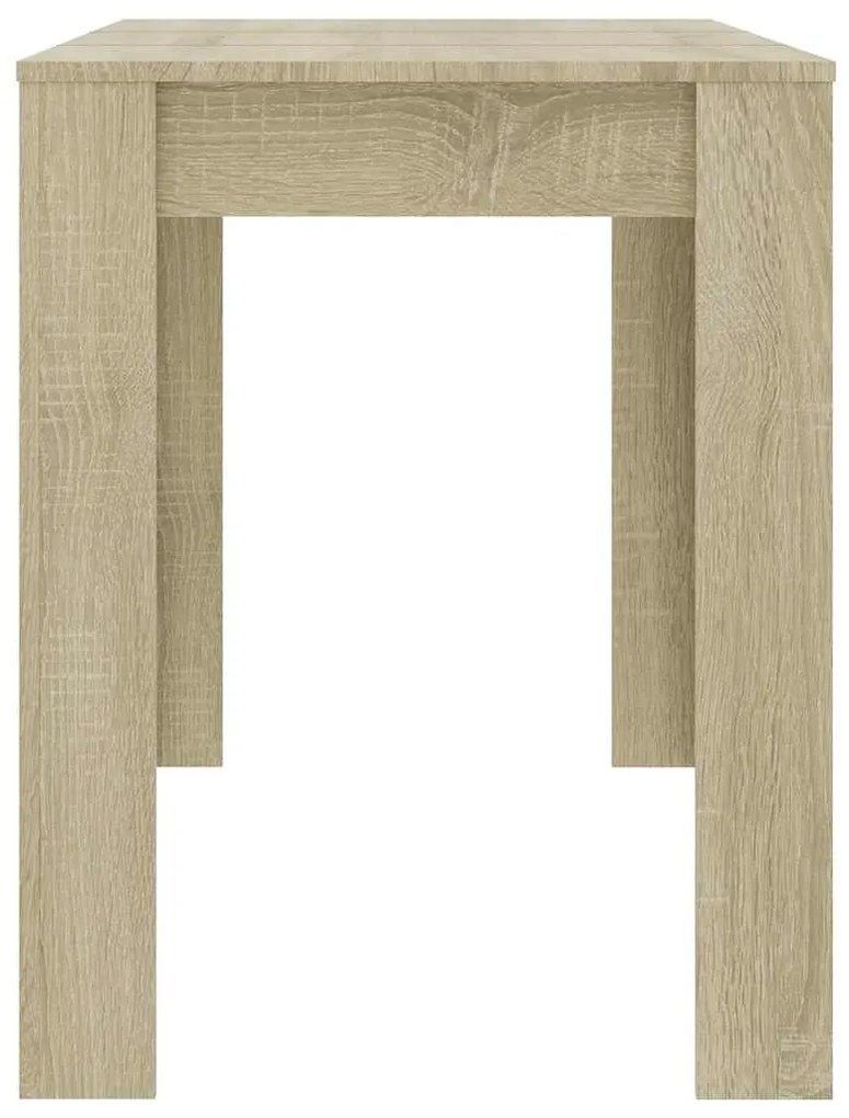 Mesa de jantar 120x60x76cm derivados de madeira carvalho sonoma
