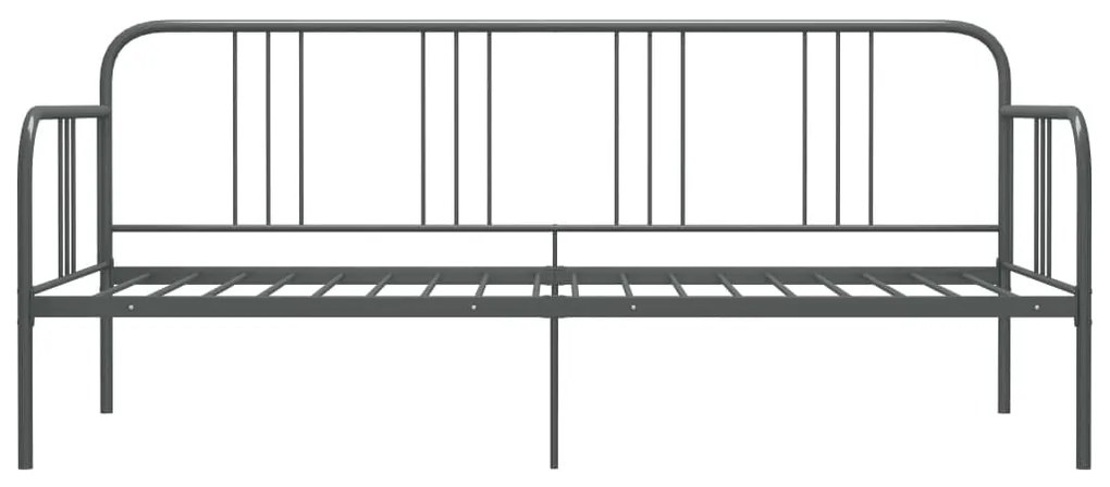 Sofá-cama 90x200 cm metal cinzento