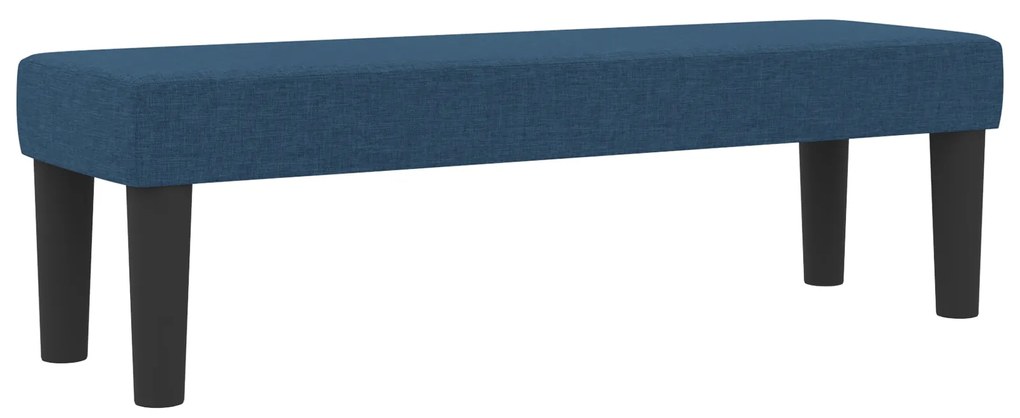 Cama Box Spring com Colchão & Banco Azul 120x200 cm Tecido