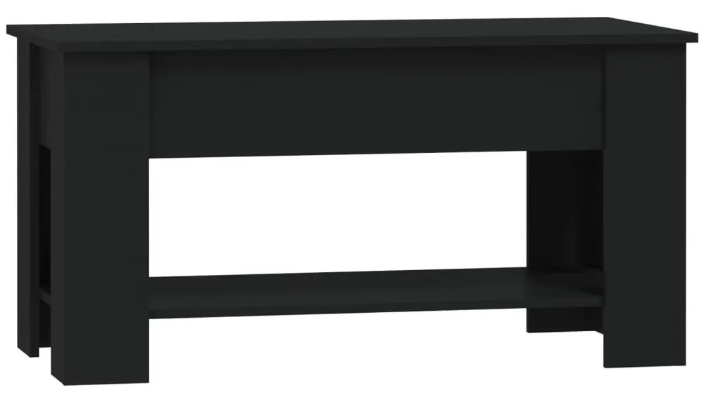 Mesa de centro 101x49x52 cm madeira processada preto