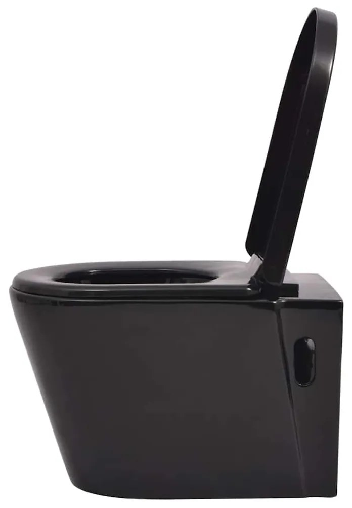 Sanita de parede com cisterna oculta, cerâmica, preto