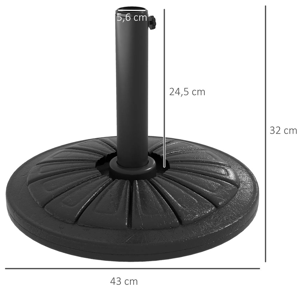 Base para Chapéu de Sol Suporte para Chapéu de Sol de HDPE Preenchível