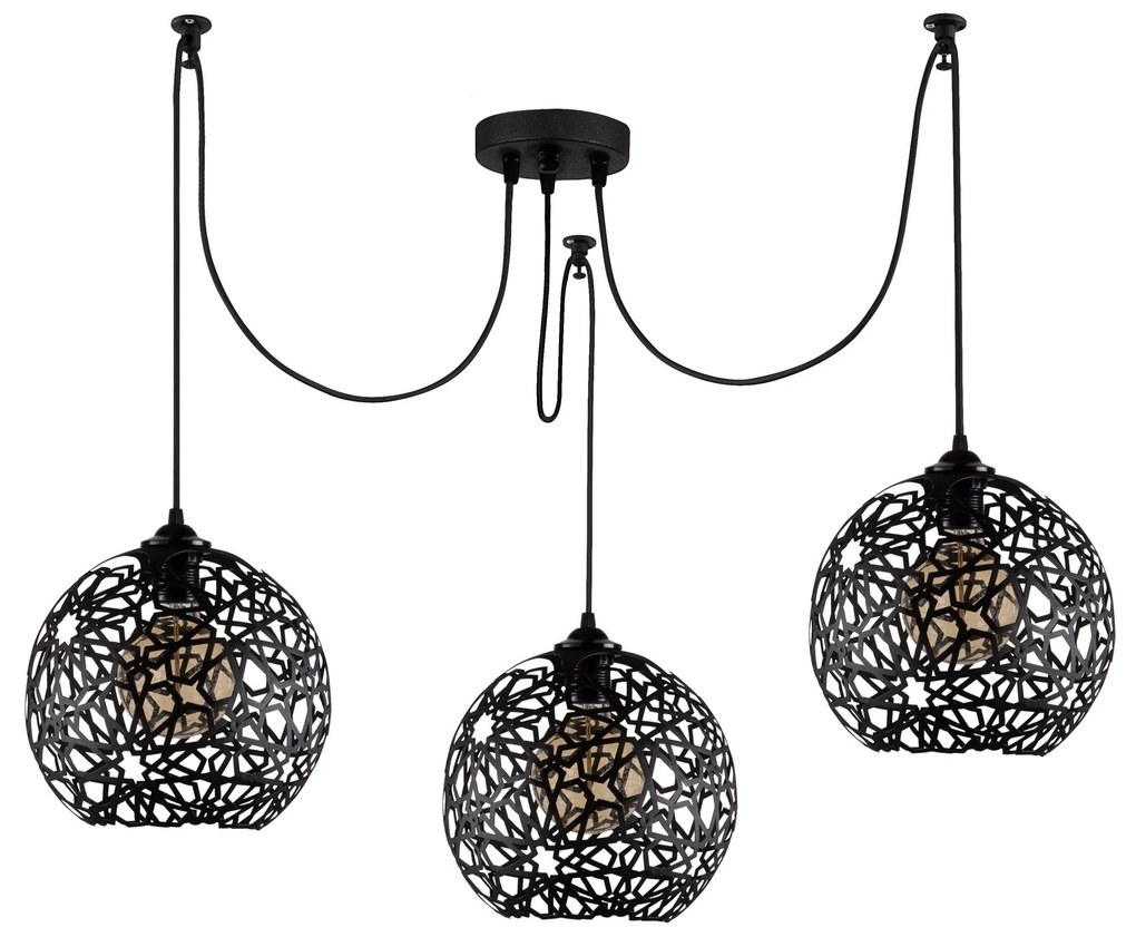 Chandelier Fellini – Preto – 115 x 115 cm