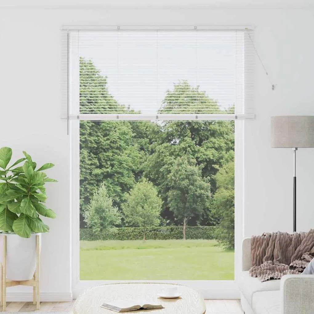 vidaXL Persiana de Janela com cortinas Outros Manual Branco 155 x 220 cm Alumínio