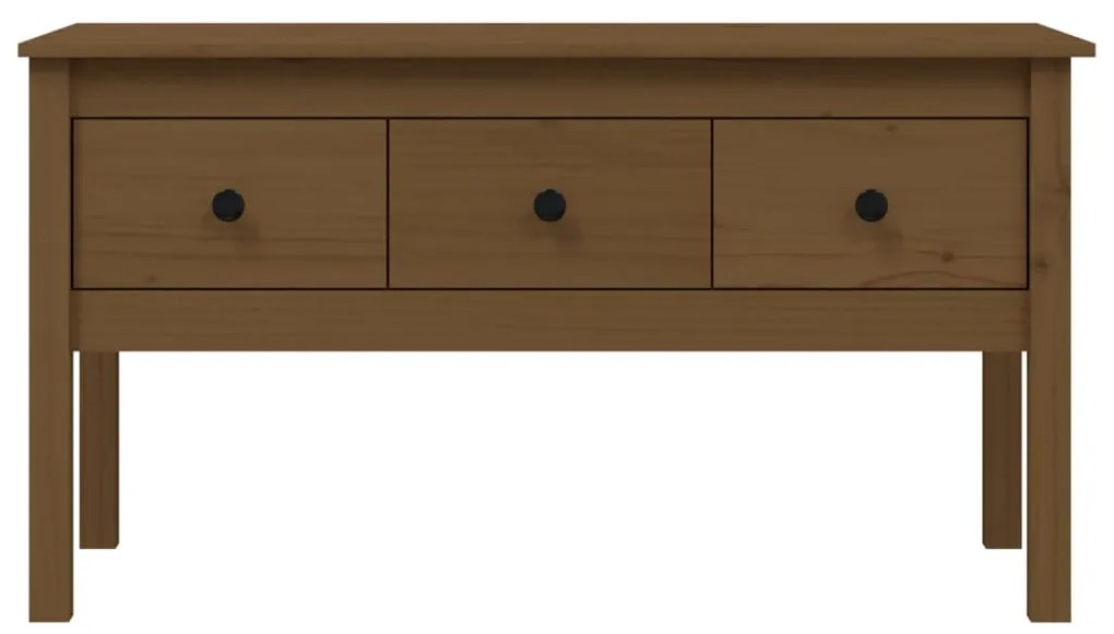 Mesa de centro 102x49x55 cm pinho maciço castanho mel