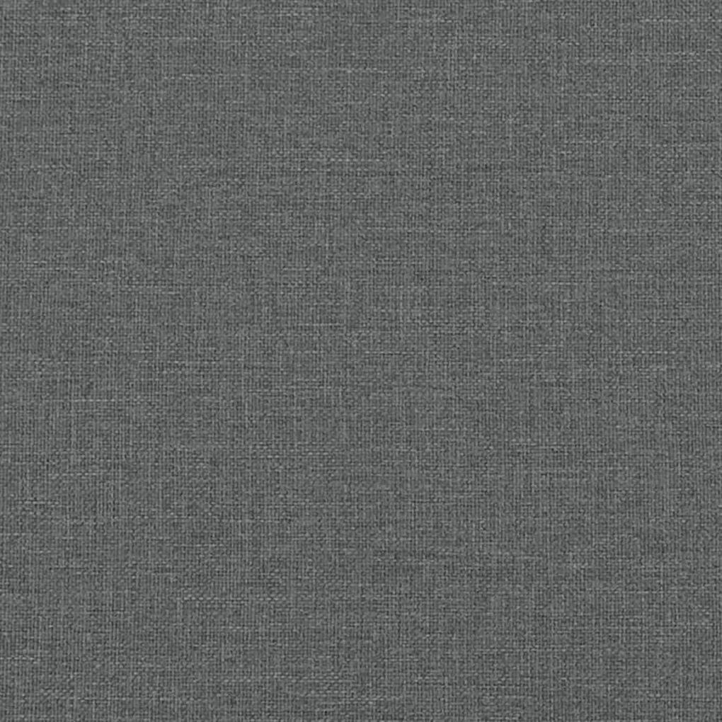 Banco 80x40x49 cm tecido cinzento-escuro