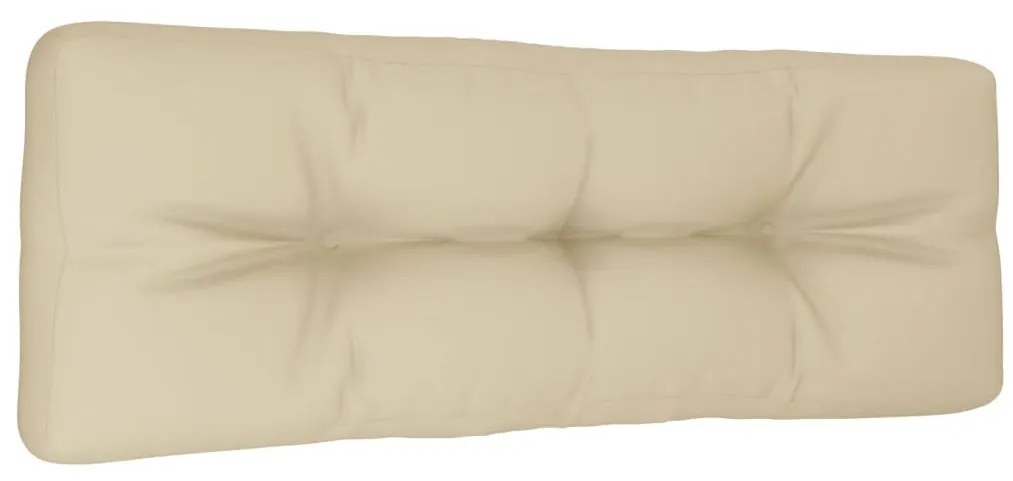 Almofadão para sofá de paletes 120x40x12 cm tecido bege