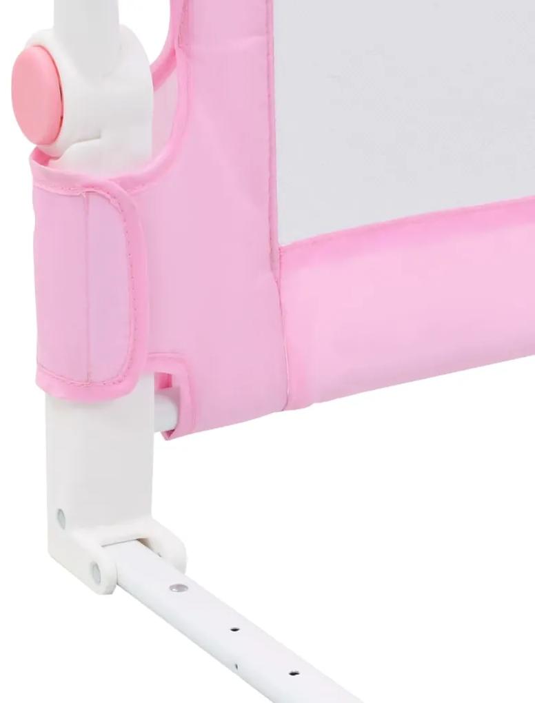 Barra de segurança p/ cama infantil 120x42cm poliéster rosa