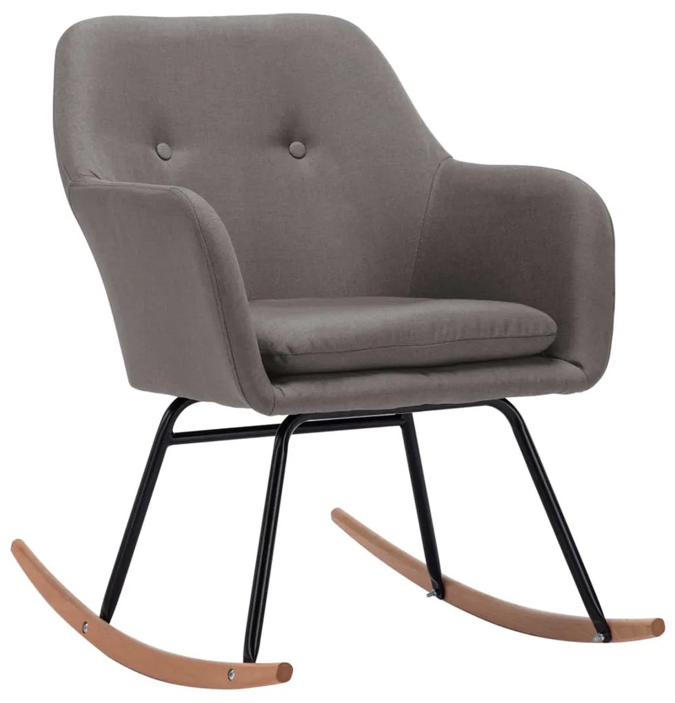 Cadeira de Baloiço Home em Tecido Cinzento - Design Nórdico