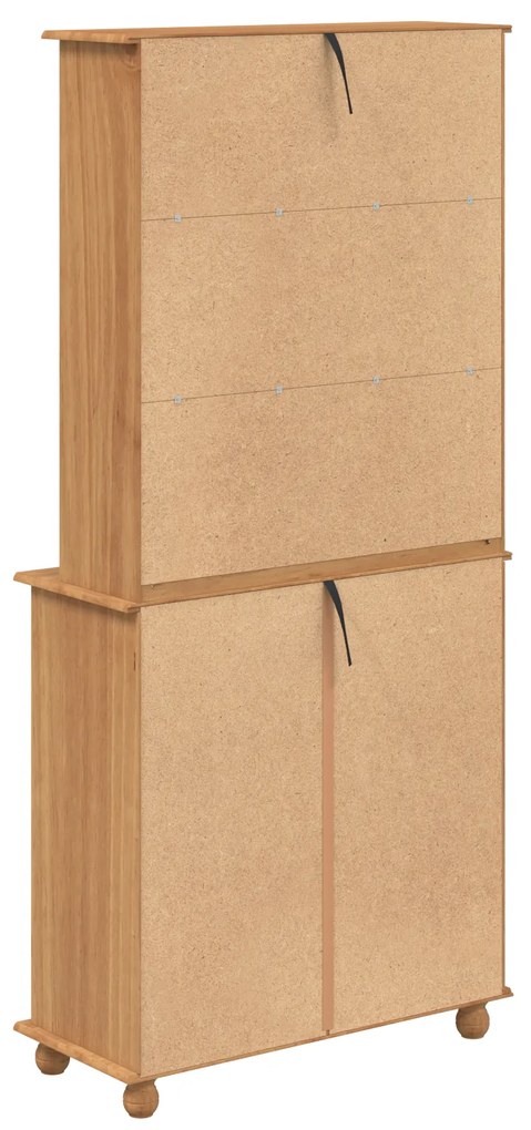 Hutch “ASKIM” Castanho 91x40x199.5 cm Madeira Maciça Pinus