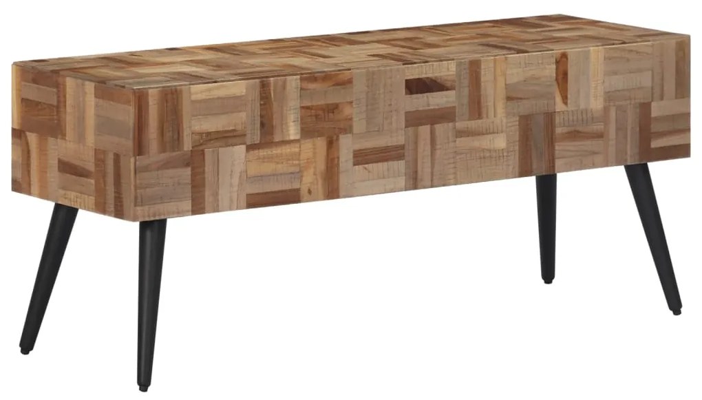 Banco 110x35x45 cm madeira de teca recuperada maciça