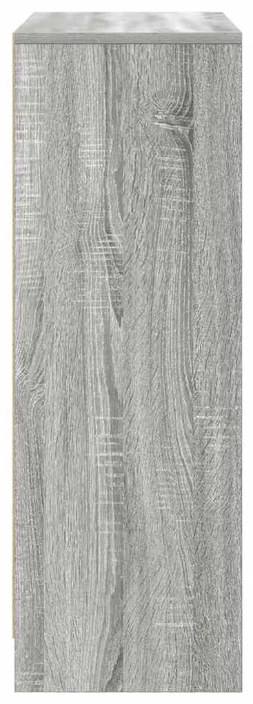 Aparador c/ gavetas e portas 73x31x90 cm sonoma cinzento